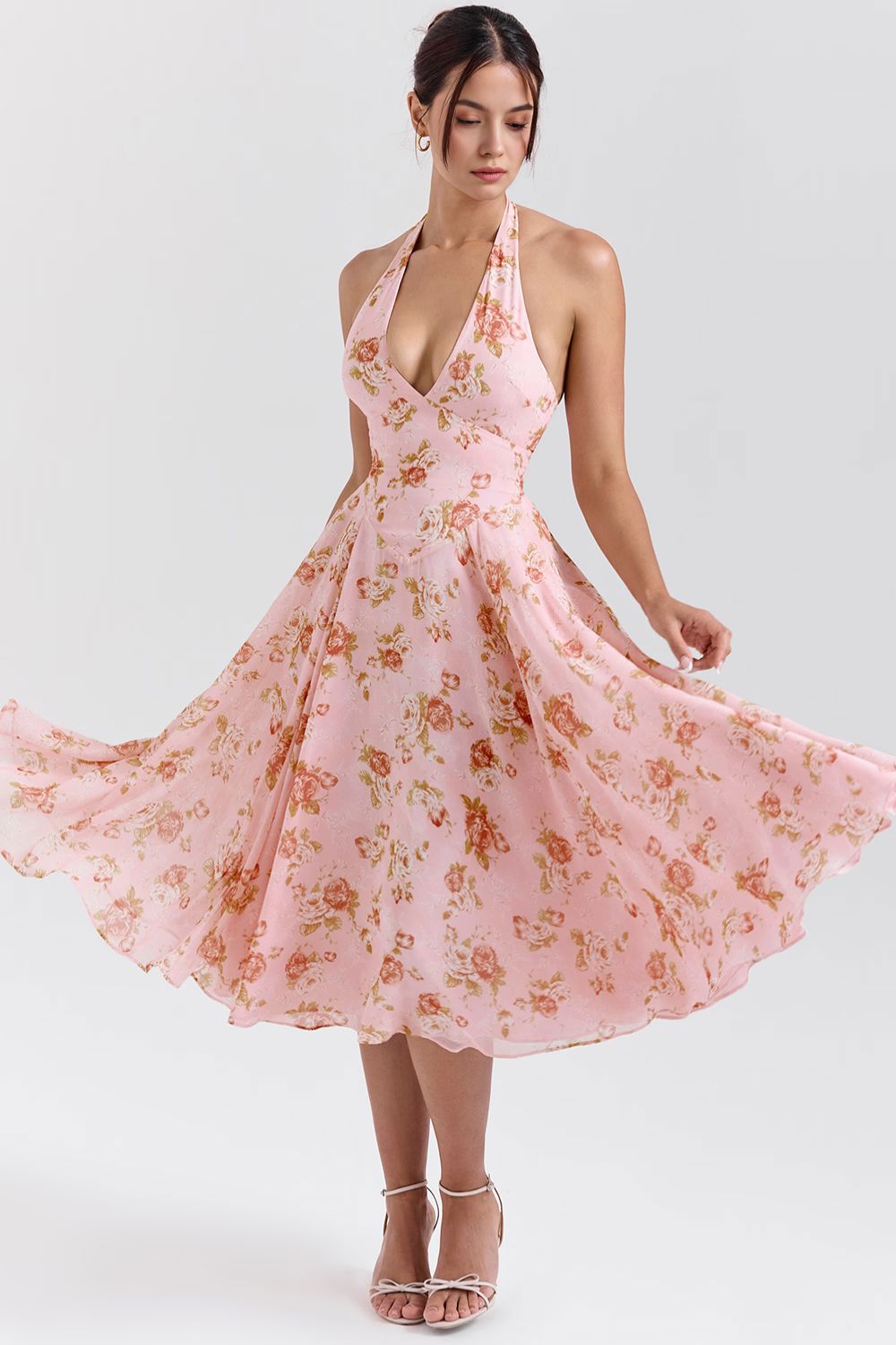 Mila Sommer-Midikleid Mila Sommer-Midikleid Rosa Chic