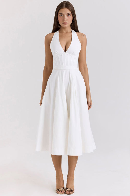 Midi Dress Charlotte Midi Dress Charlotte Rosa Chic Weiß S 